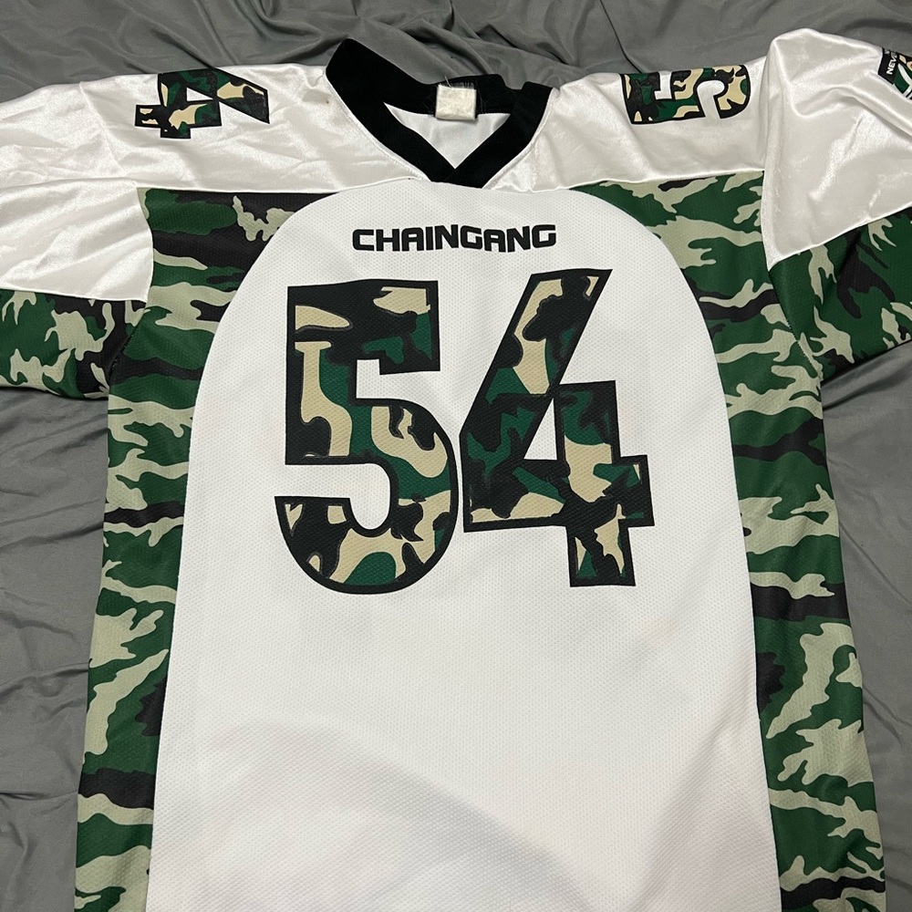 WWE John Cena Chaingang Soldier Camo Football Jersey XL